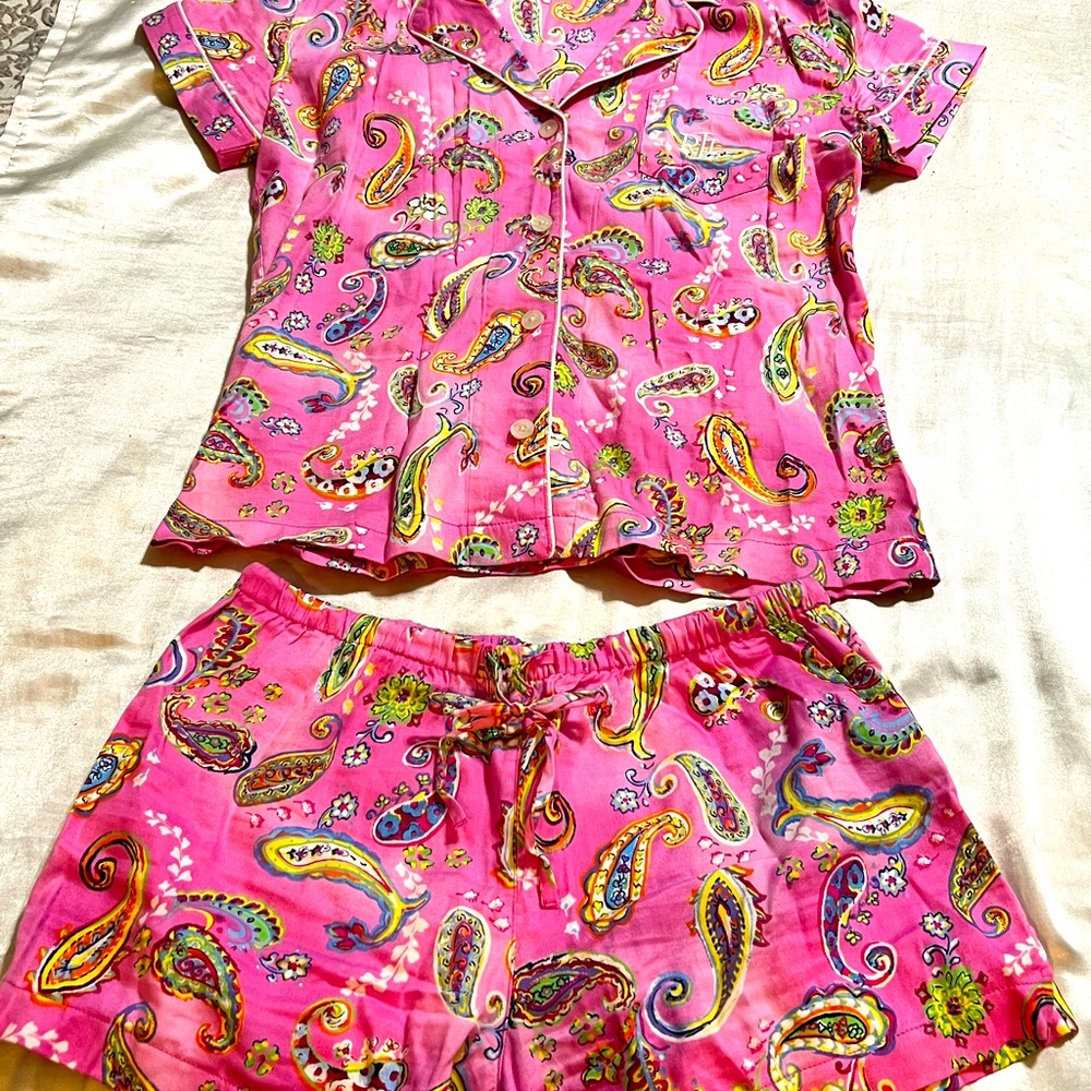 Ralph Lauren - Paisley Pajama Short Set - Small - Gently Used